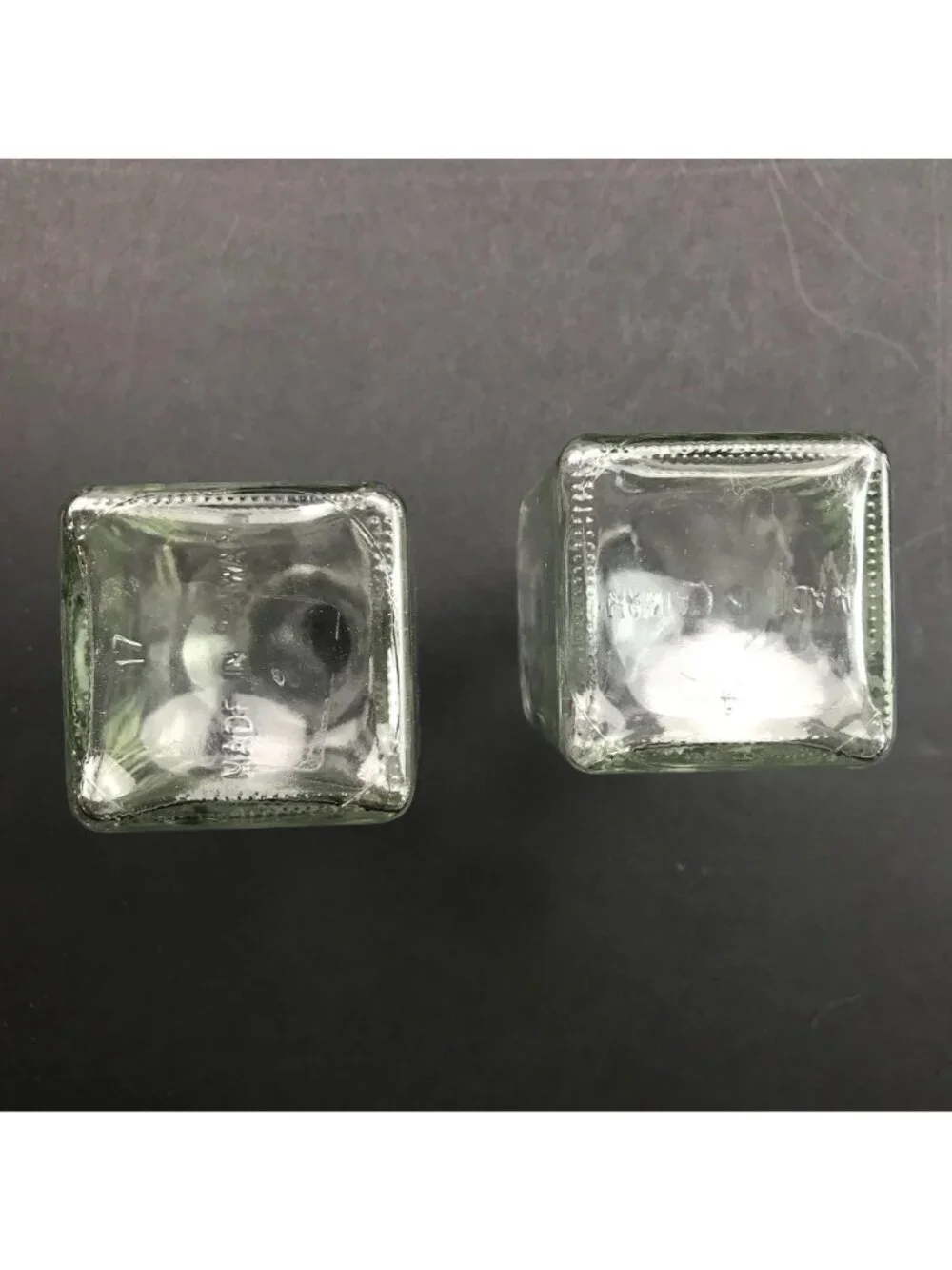 Skeleton Etched Glass Oil Vinegar Halloween Dispensers Bottles Metal Set Of 2